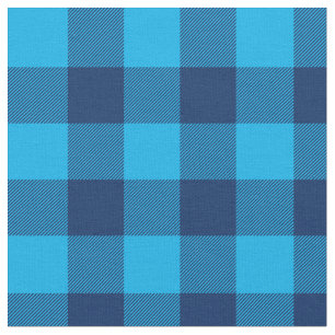 Tissu Ciel lumineux et bleu marine En vichy plaid