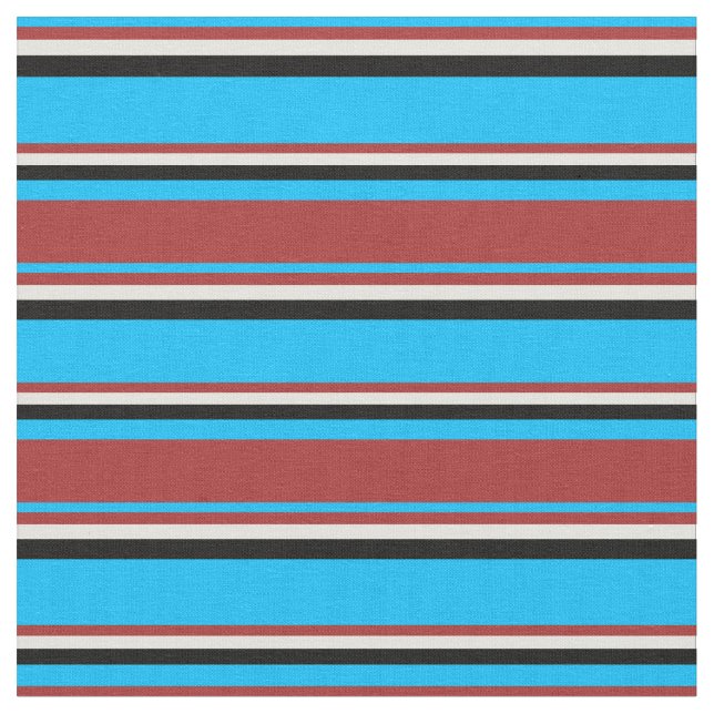 Tissu Ciel profond bleu, Brown, jaune clair et noir (Fermer)
