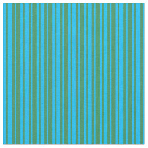 Tissu Ciel profond bleu et vert mer rayures de couleur