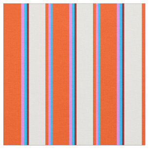 Tissu Ciel profond bleu, violet, rouge, blanc et marron