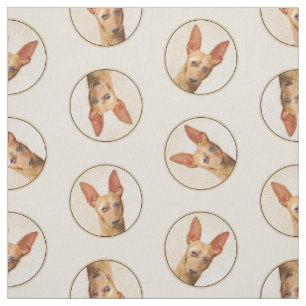 Tissu Cirneco dell’Etna Peinture Cute Chien Original Art