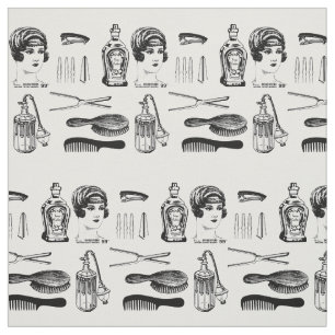 Tissu Ciseaux Coiffeur vintage Coiffeur styliste motif 