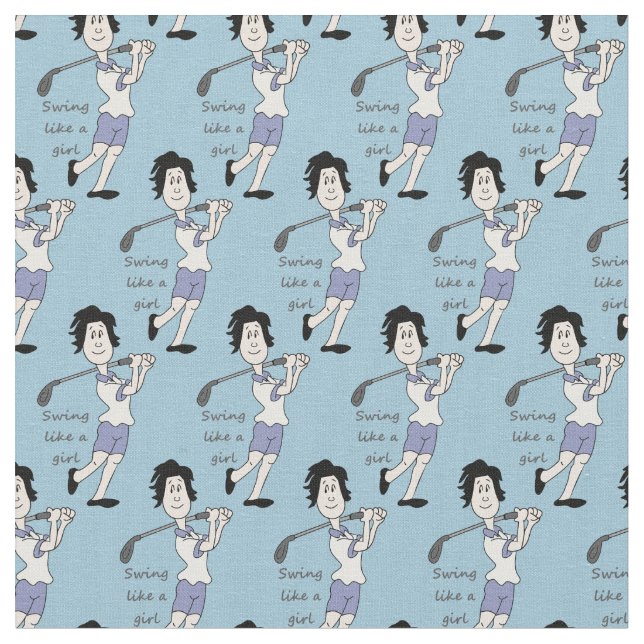 Tissu Citation de golf de glisse comme une fille (Fermer)