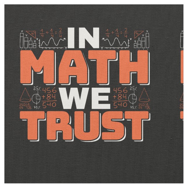 Tissu Citation de professeur de mathématiques - En Math  (Fermer)