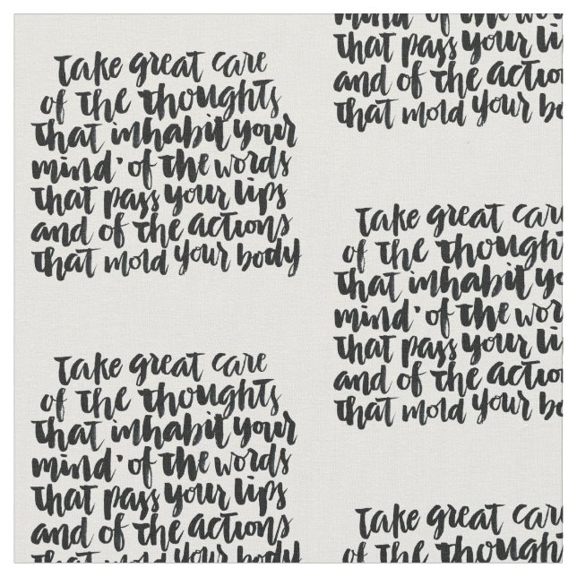 Tissu Citations au sujet de la vie : Prenez le grand (Fermer)