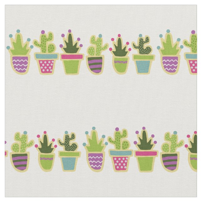 Tissu Cite cactus design avec couleur arrière - plan per (Fermer)