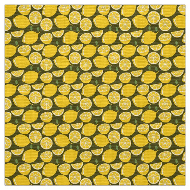 Tissu Citron Jaune Moderne Amusant mignon (Échantillon)