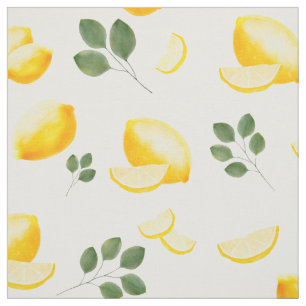 Tissu Citron mûr Citron vert jaune motif répétitif