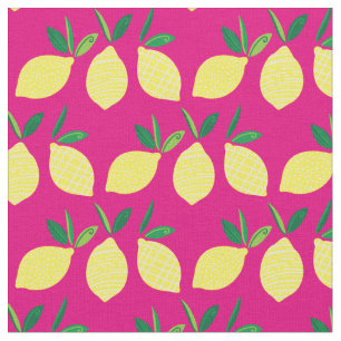 Tissu Citrons Fruits d'été mignons