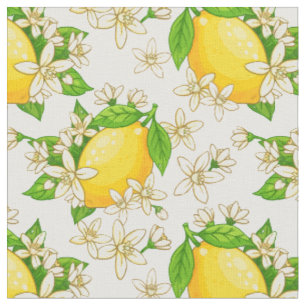 Tissu citrons jaunes vifs