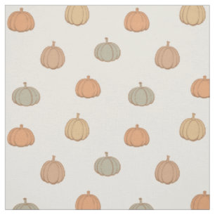 Tissu Citrouille beige boho neutre Halloween automne mue