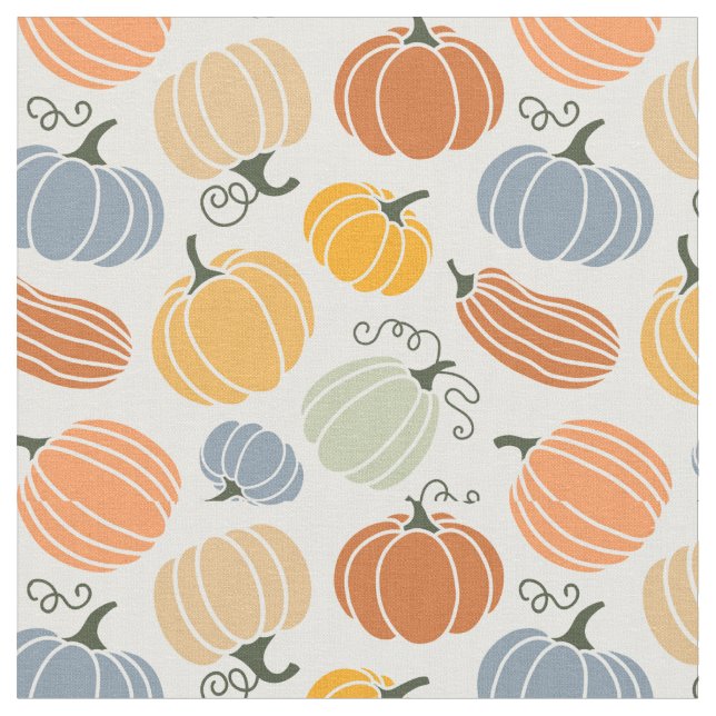 Tissu Citrouille coloré Motif gourd  (Fermer)