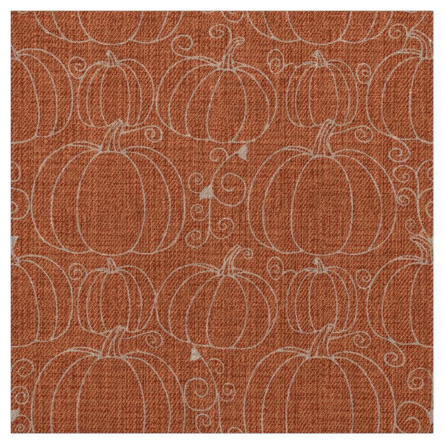 Tissu Citrouille orange moderne du milieu du siècle (Échantillon)