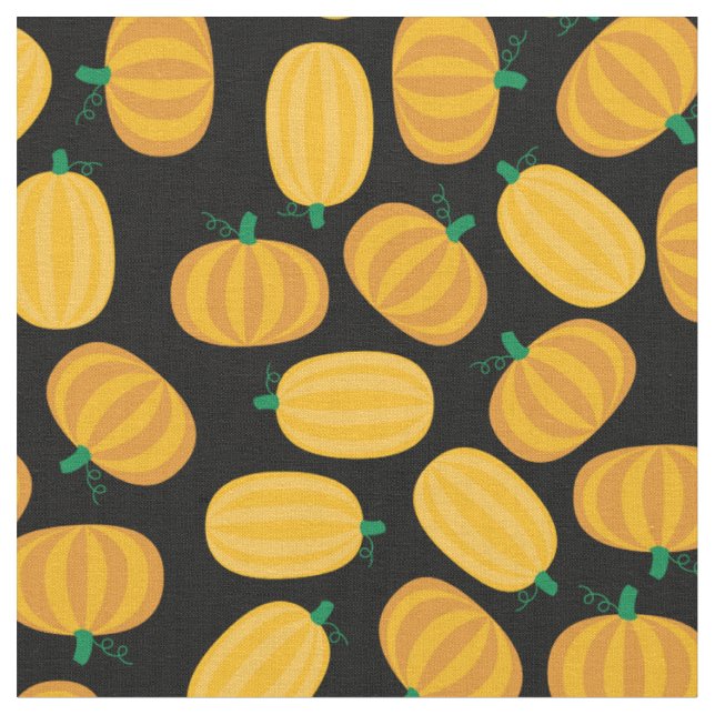 Tissu Citrouilles Automne Halloween (Fermer)