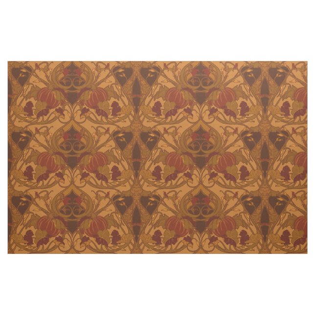 Tissu Citrouilles et vignes d'automne (Fat Quarter)