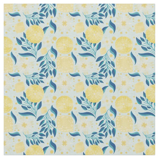 Tissu Citrus Citrus Pastel Blue Floral (Fermer)