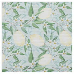 Tissu Citrus jaune citron frais