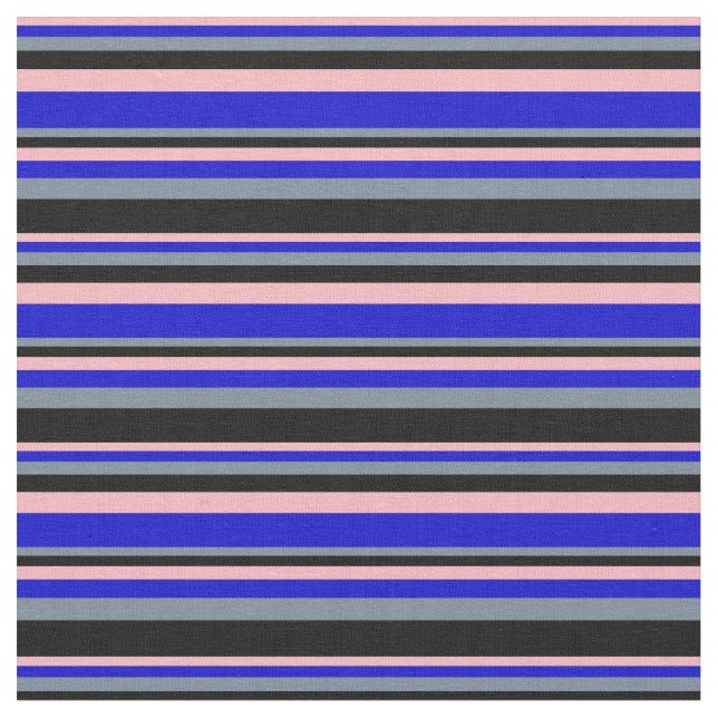 Tissu Clair rose, Bleu, Ardoise claire Gris & Noir (Fermer)