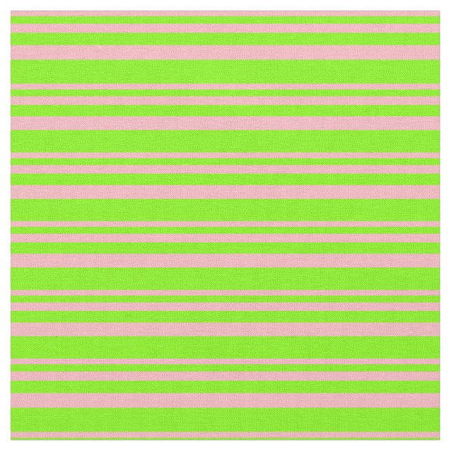 Tissu Clair rose et vert Motif à rayures (Fermer)