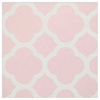 Tissu Clair rose moderne Quatrefoil Grande échelle