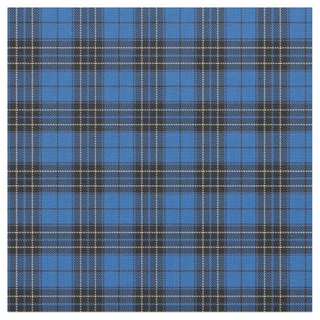 Tissu Clan MacLean chassant le tartan écossais 1 de noir (Fermer)
