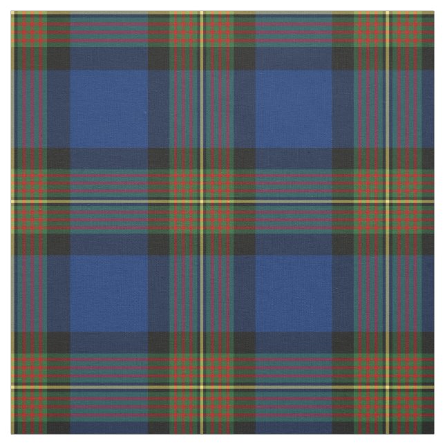 Tissu Clan Minnock Tartan bleu plaid (Échantillon)