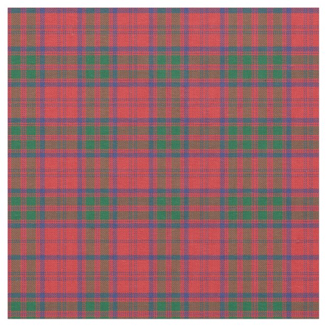 Tissu Clan Plaid Grant Tartan Vert Rouge Bleu Check (Fermer)