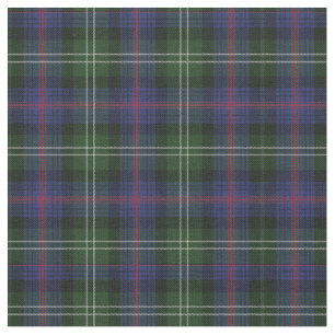Tissu Clan Plaid Sutherland Tartan Green Purple Check