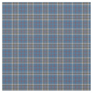 Tissu Clan Plaid Thompson Tartan gris bleu chèque