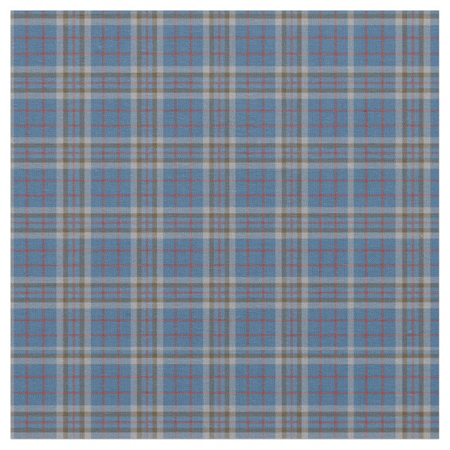 Tissu Clan Plaid Thompson Tartan gris bleu chèque (Fermer)