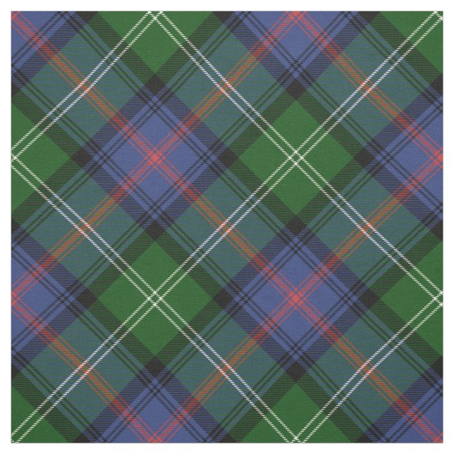 Tissu Clan Sutherland Tartan - grand motif diagonal (Échantillon)