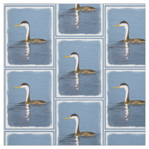 Tissu Clark's Grebe Painting - Art original pour les ois