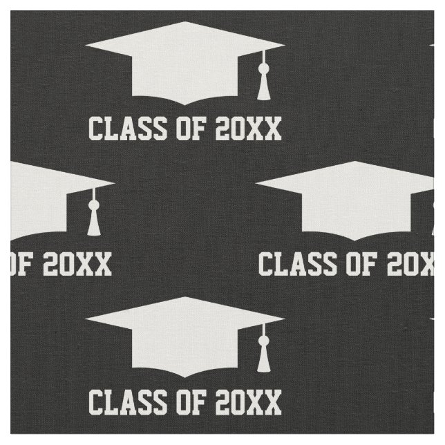 Tissu Classe de 2025 casquette de la remise des diplômes (Fermer)