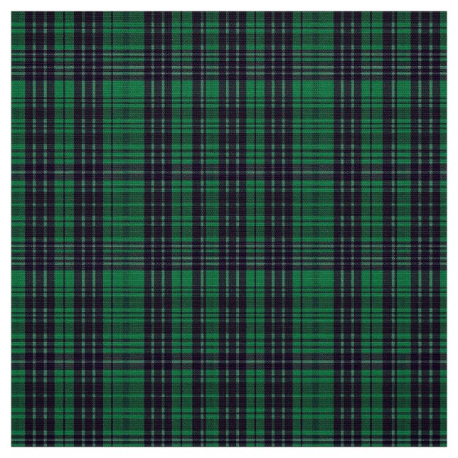 Tissu Classic Green Checkered Polyester Poplin Fabric (Échantillon)