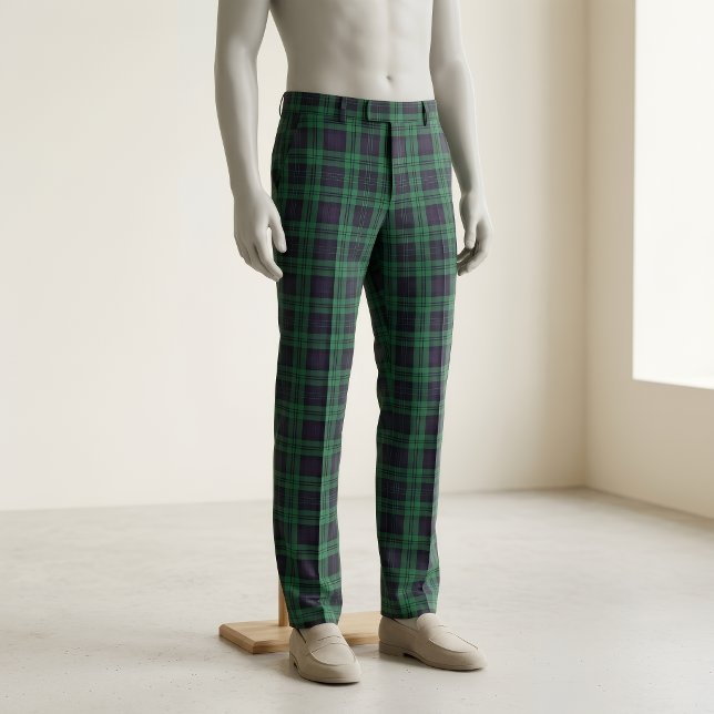 Tissu Classic Green Checkered Polyester Poplin Fabric (Créateur téléchargé)