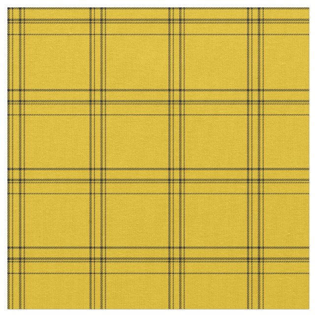 Tissu Classic rétro jaune et noir écossais plaid (Fermer)