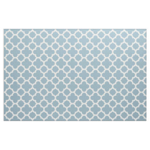 Tissu classique de motif de Quatrefoil de bleu