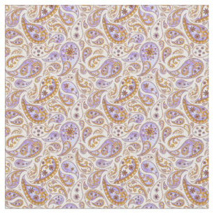 Tissu Classique violet et Brown Vintage Paisley Motif