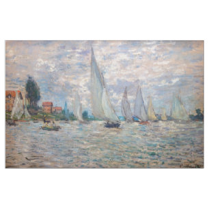 Tissu Claude Monet - Bateaux Regatta à Argenteuil