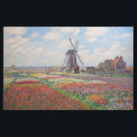 Tissu Claude Monet - Champ de Tulipes en Hollande<br><div class="desc">Champ de tulipes en Hollande (Champs de tulipes en Hollande) - Claude Monet,  Huile sur toile,  1886</div>