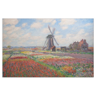 Tissu Claude Monet - Champ de Tulipes en Hollande
