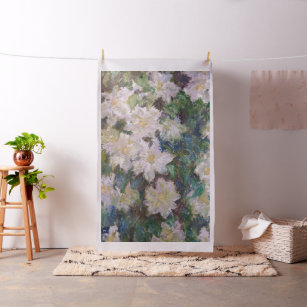 Tissu Claude Monet - Clematis blanc
