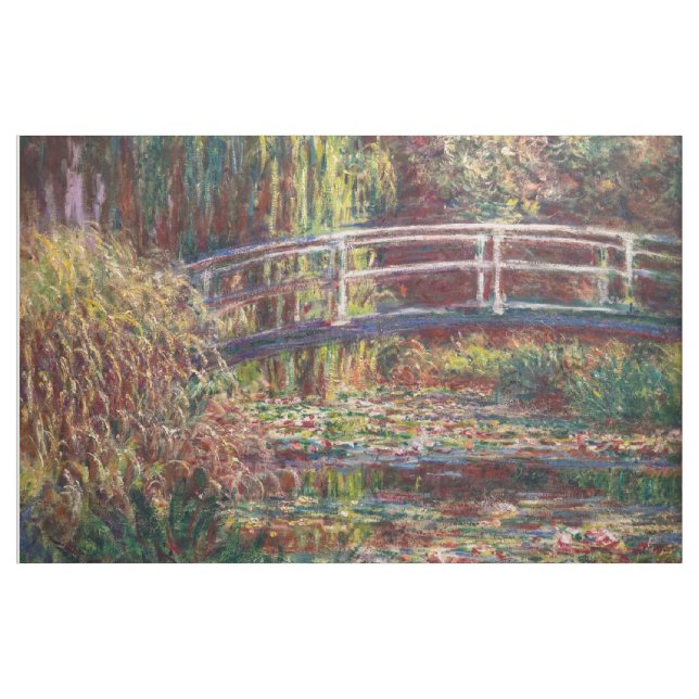 Tissu Claude Monet - Eau Lily étang, Harmonie rose (Yard)