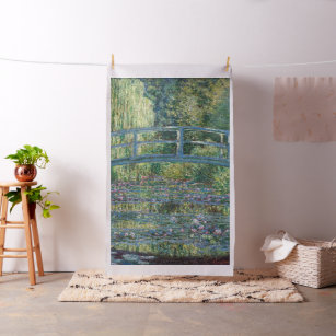 Tissu Claude Monet - Eau Lily étang, Harmonie verte