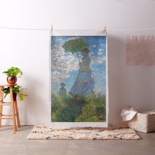 Tissu Claude Monet - La Promenade, Femme avec un Parasol