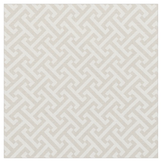Tissu Clé grecque beige lin Motif (Fermer)