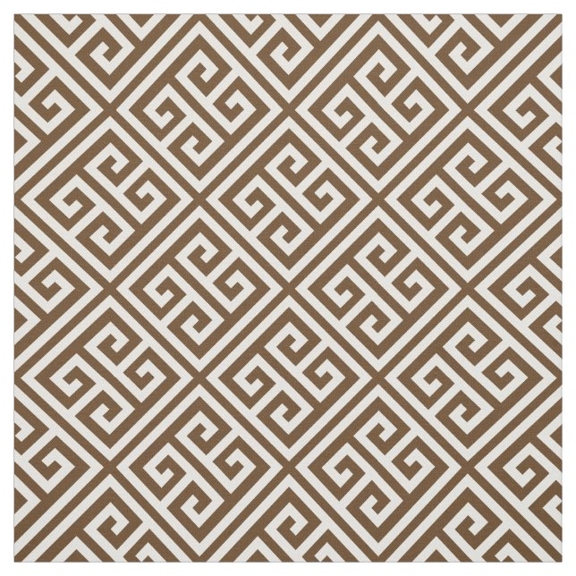 Tissu Clé grecque Brown au chocolat (Échantillon)