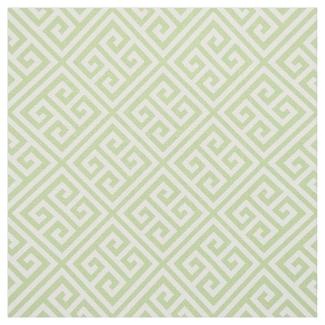 Tissu Clé grecque verte (Échantillon)