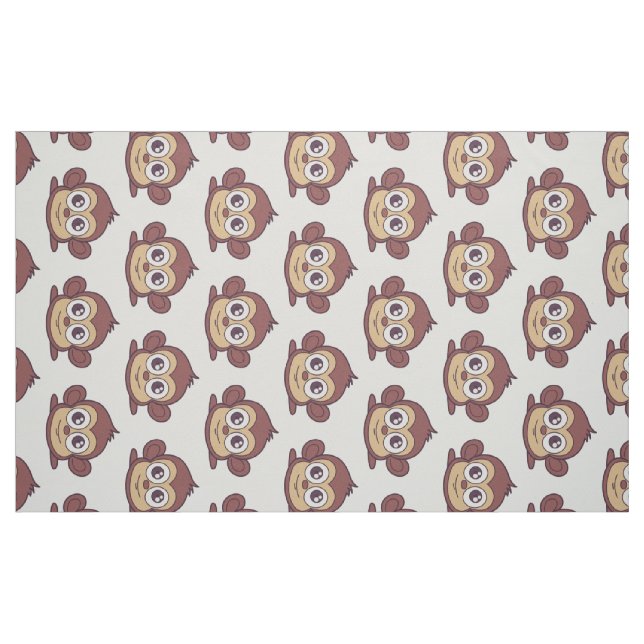Tissu Clipart de singe mignon (Fat Quarter)