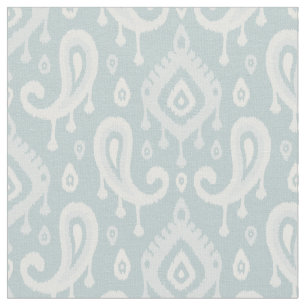Tissu Cloud Blue Ikat Paisley